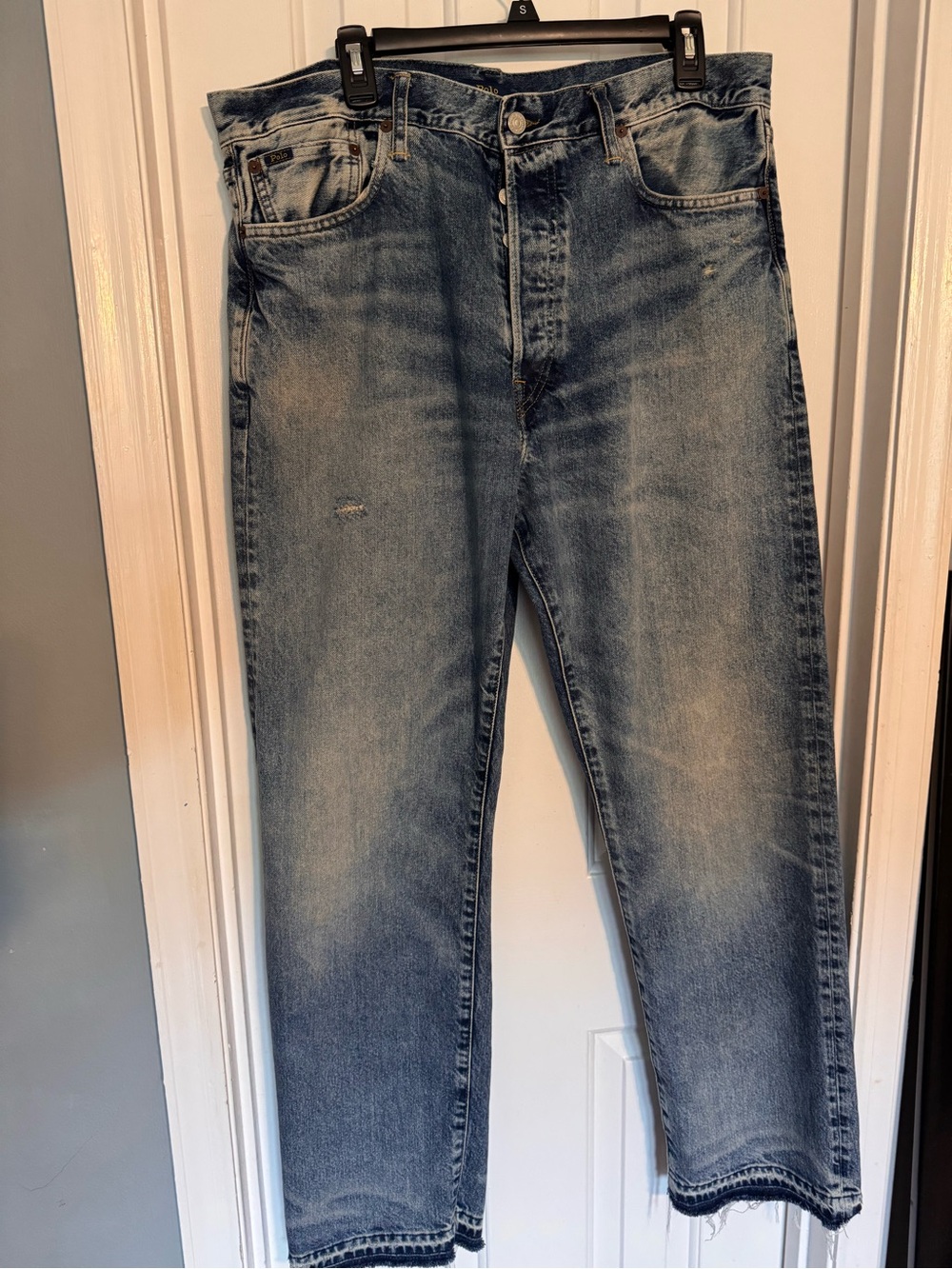 Polo Ralph Lauren Men's Heritage Straight Distressed Jeans 36/32 100 cotton